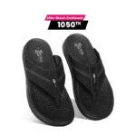 Black Comfort Leather Sandal For Men SB-S967