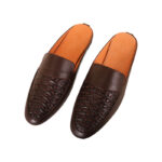 Braided Pattern Leather Half Shoes For Men SB-S780