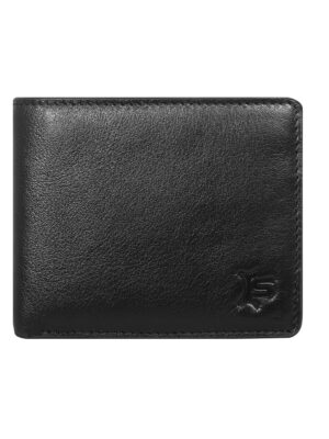 Classic Black Leather Short Wallet SB-W227