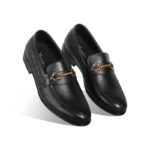 Luxury Black Textured Leather Tassel For Men SB-S877