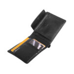 Classic Black Leather Short Wallet SB-W227