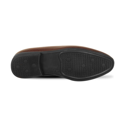 Rich Brown Textured Leather Tassel for Men SB-S786