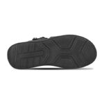 Black Leather Adjustable Strap Casual Sandal For Men SB-S791