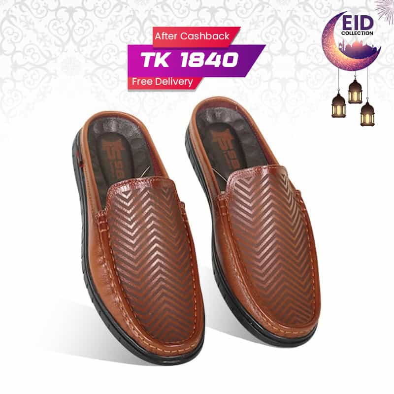 Laser Cut Design Leather Half Loafer For Men SB-S1000