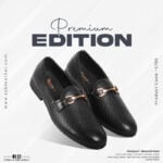 Black Textured Leather Tassel For Men SB-S785