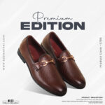 Rich Brown Textured Leather Tassel for Men SB-S786