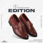 Luxury Rich Brown Textured Leather Tassel For Men SB-S789