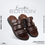 Chocolate Leather Adjustable Strap Casual Sandal For Men SB-S792