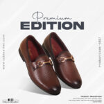 Brown Textured Leather Tassel For Men SB-S827