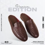 Braided Pattern Leather Half Shoes For Men SB-S862