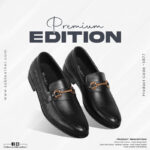 Luxury Black Textured Leather Tassel For Men SB-S877