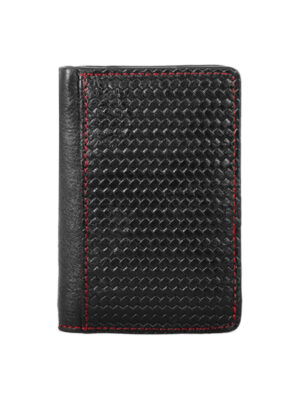Woven Leather Small Card Wallet SB-W231