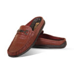 Brown Croco Pattern Leather Half Shoes For Men SB-S912