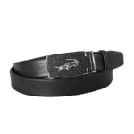 Croco Style Black Leather Gear Belt For Men SB-IB036