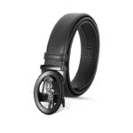 Croco Style Black Leather Gear Belt For Men SB-IB049