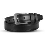 Classic Black One Part Leather Belt For Men-IB112