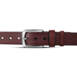 Classic Dark Maroon One Part Leather Belt For Men-IB100