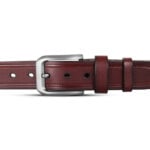 Classic Dark Maroon One Part Leather Belt For Men-IB117