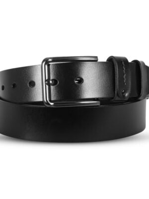Classic Black One Part Leather Belt For Men-IB106