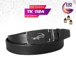 Croco Style Black Leather Gear Belt For Men SB-IB036