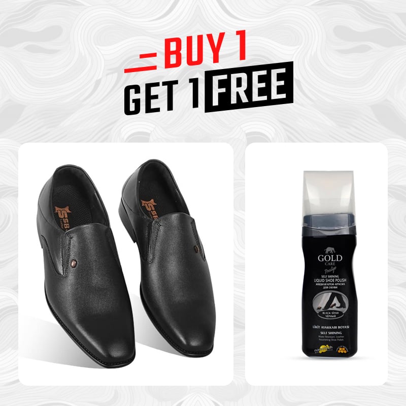 Black Textured Leather Formal Shoes For Men SB-S1011