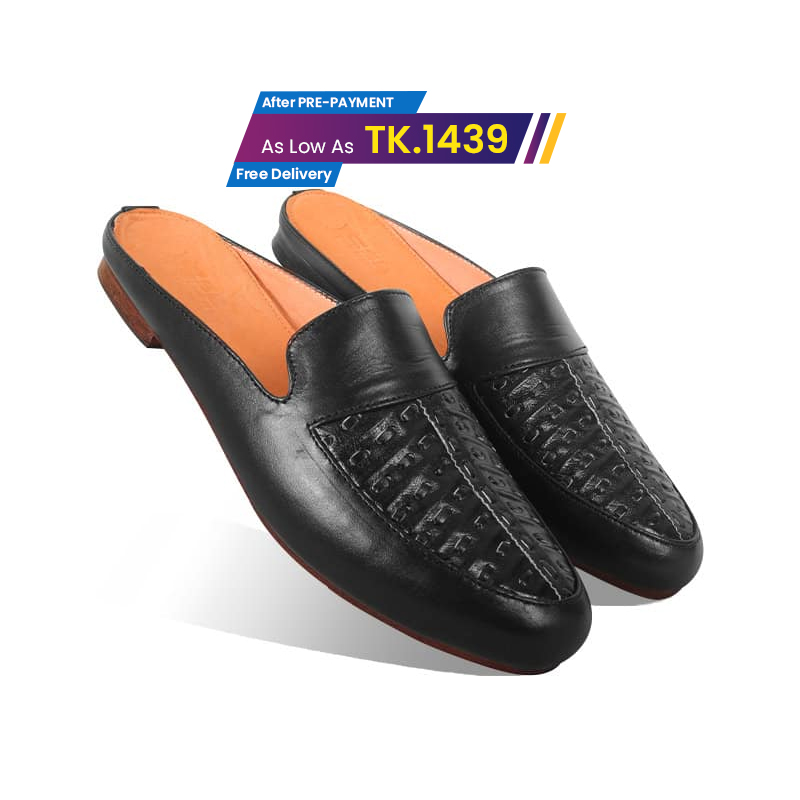 Braided Pattern Leather Half Shoes For Men SB-S779