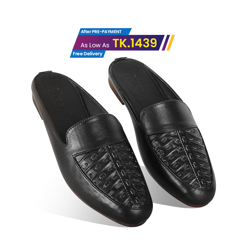 Braided Pattern Leather Half Shoes For Men SB-S861