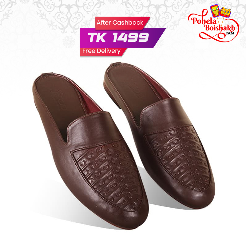 Braided Pattern Leather Half Shoes For Men SB-S862