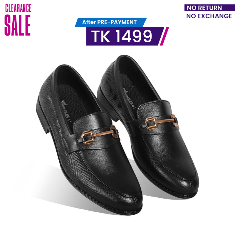 Luxury Black Textured Leather Tassel For Men SB-S877