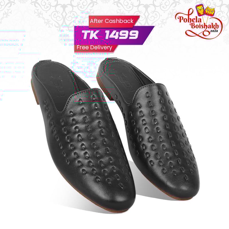 Braided Design Leather Half Shoes For Men SB-S889