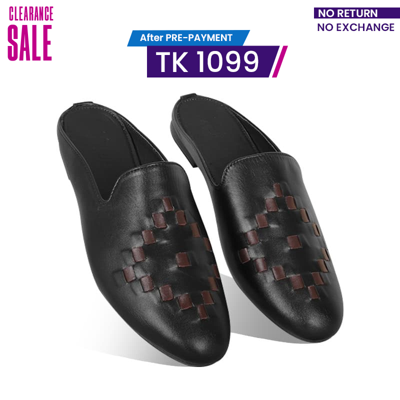 Braided Design Leather Half Shoes For Men SB-S890