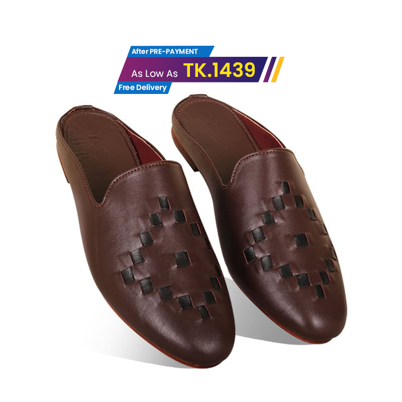 Braided Design Leather Half Shoes For Men SB-S891