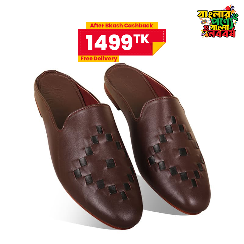 Braided Design Leather Half Shoes For Men SB-S891