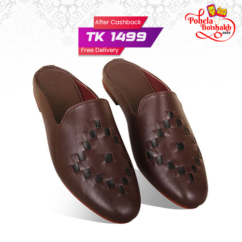 Braided Design Leather Half Shoes For Men SB-S891