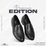 Classic Black Leather Penny Formal Shoe For Men SB-S915