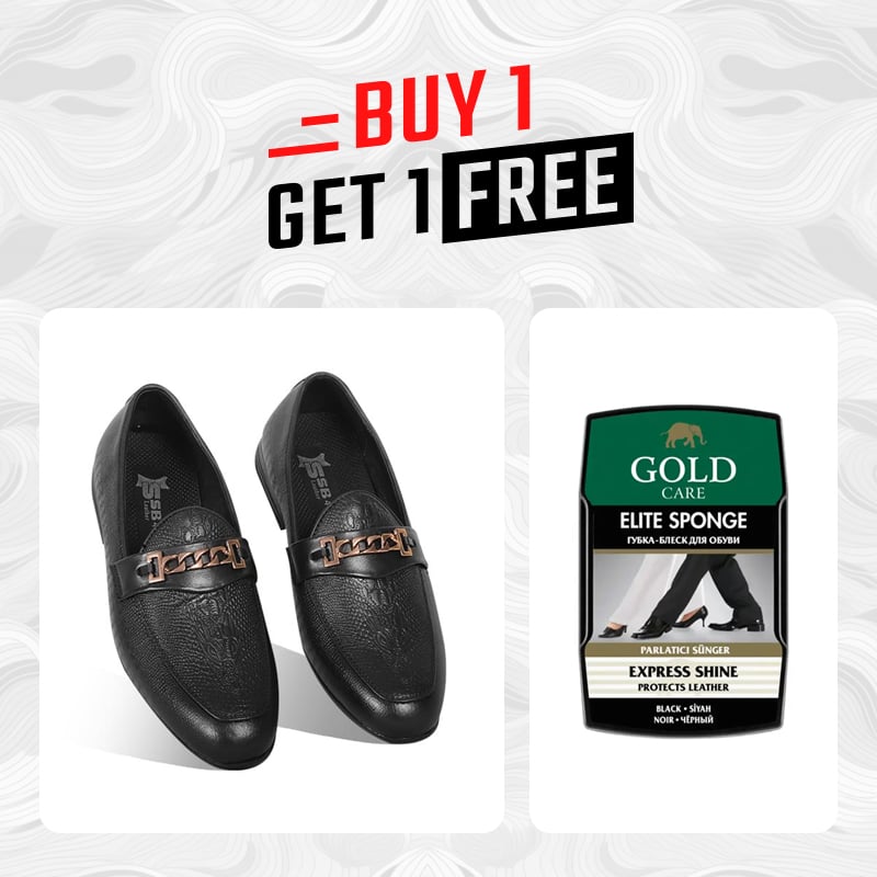 Classic Black Textured Leather Tassel Shoes For Men SB-S928