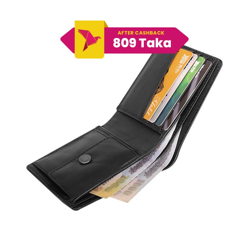 Black Elegance Leather Wallet For Men SB-W243