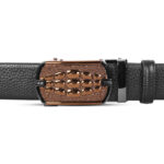 Croco Style Black Leather Gear Belt For Men SB-IB059