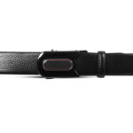 Black Stylish Buckle Leather Gear Belt For Men SB-IB061
