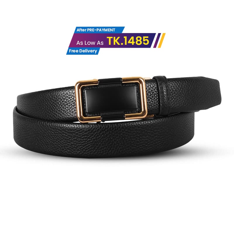 Stylish Gold Buckle Leather Gear Belt For Men SB-IB060
