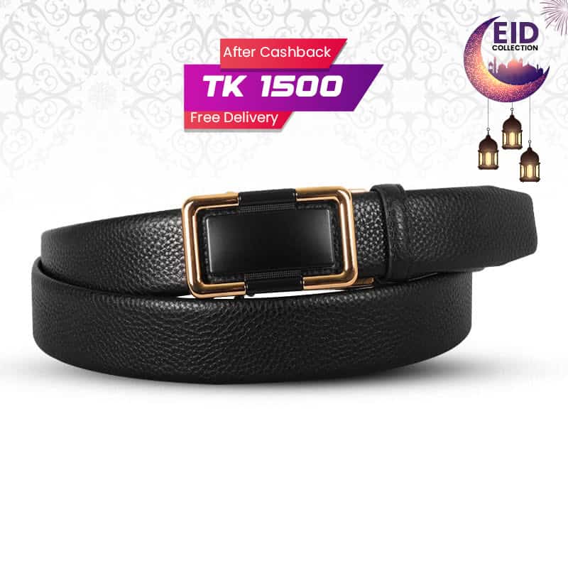 Stylish Gold Buckle Leather Gear Belt For Men SB-IB060
