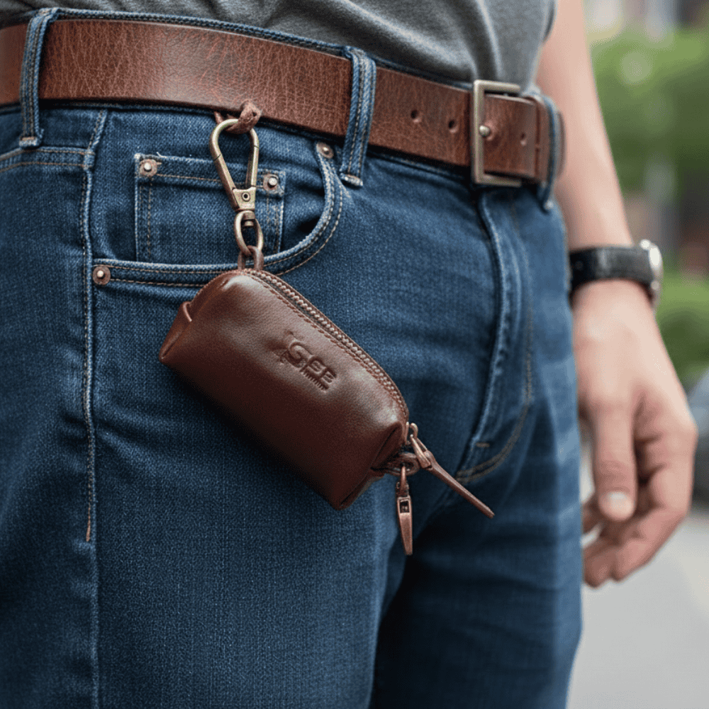 Leather Earbuds & Key Bag SB-EK04