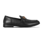 Classic Black Textured Leather Tassel Shoes For Men SB-S928