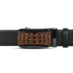 Croco Style Black Leather Gear Belt For Men SB-IB076