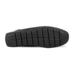 Black Textured Leather Loafer For Men SB-S930