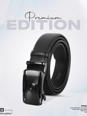 Stylish Genuine Pebbled Leather Gear Belt For Men SB-IB080