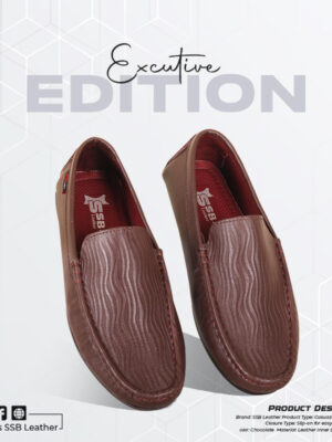 Laser Cut Design Leather Loafer For Men SB-S924