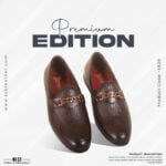 Reddish-Brown Textured Leather Tassel Shoes For Men SB-S929