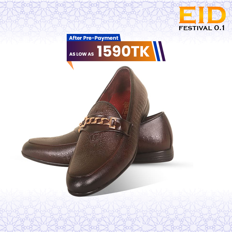 Reddish-Brown Textured Leather Tassel Shoes For Men SB-S929