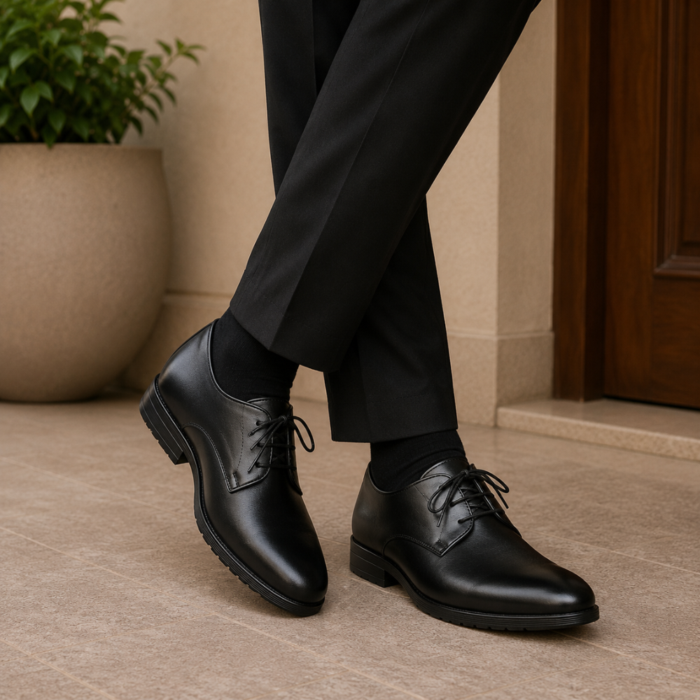 Classic Black Derby Formal Shoes For Men SB-S933